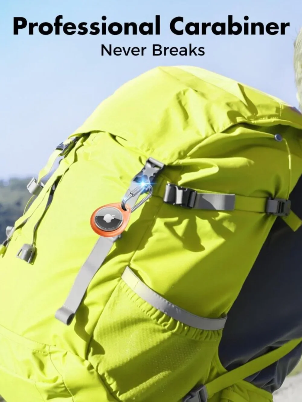 Durable AirTag Holder Case with Carabiner - 4 Pack, Secure & Stylish Accessory